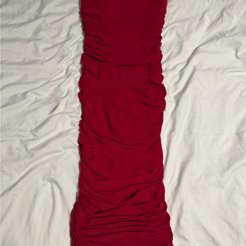 Fashion Nova Red Strapless Bodycon Dress - Picture 3 of 5